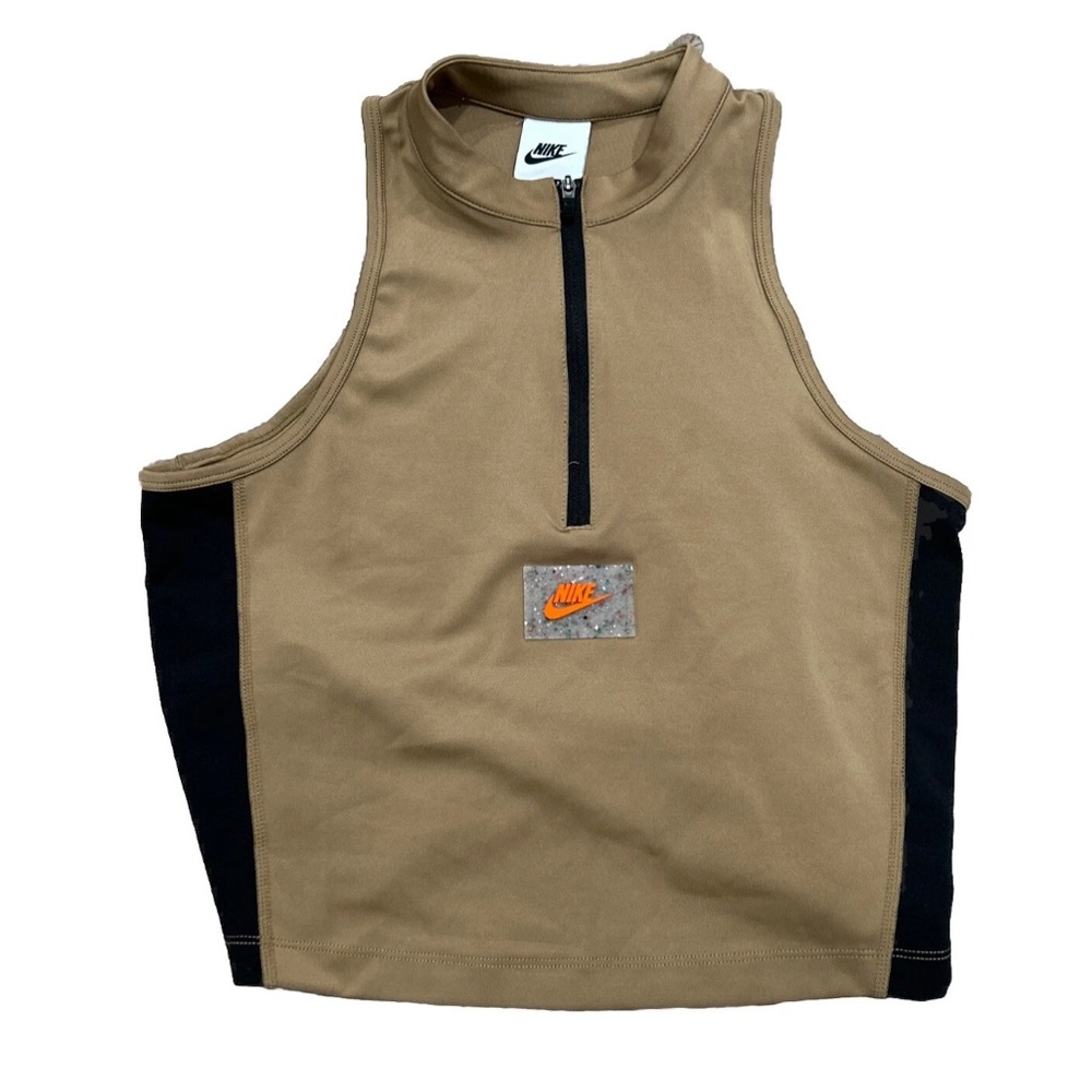 Nike Utility Vest Tank Top Ladies Camel Brown & Black Size Extra Small Like NEW
